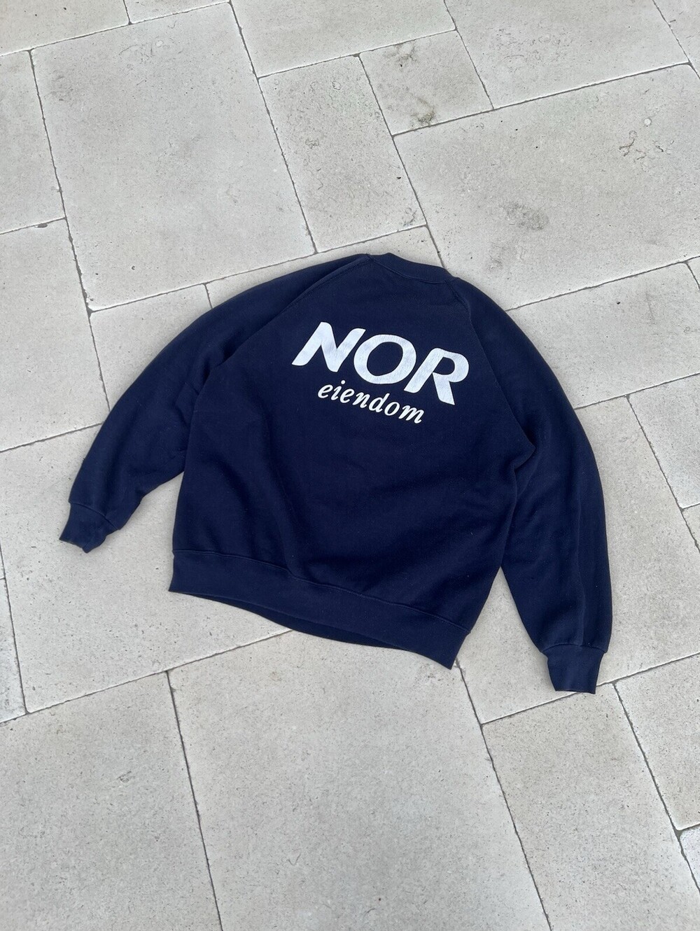 Vintage 90s Norway NOR Eiendom Crewneck Sweatshirt Medium Jerzees 762